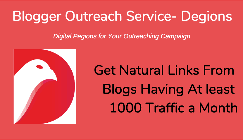 Degions-Blogger outreach service promo
